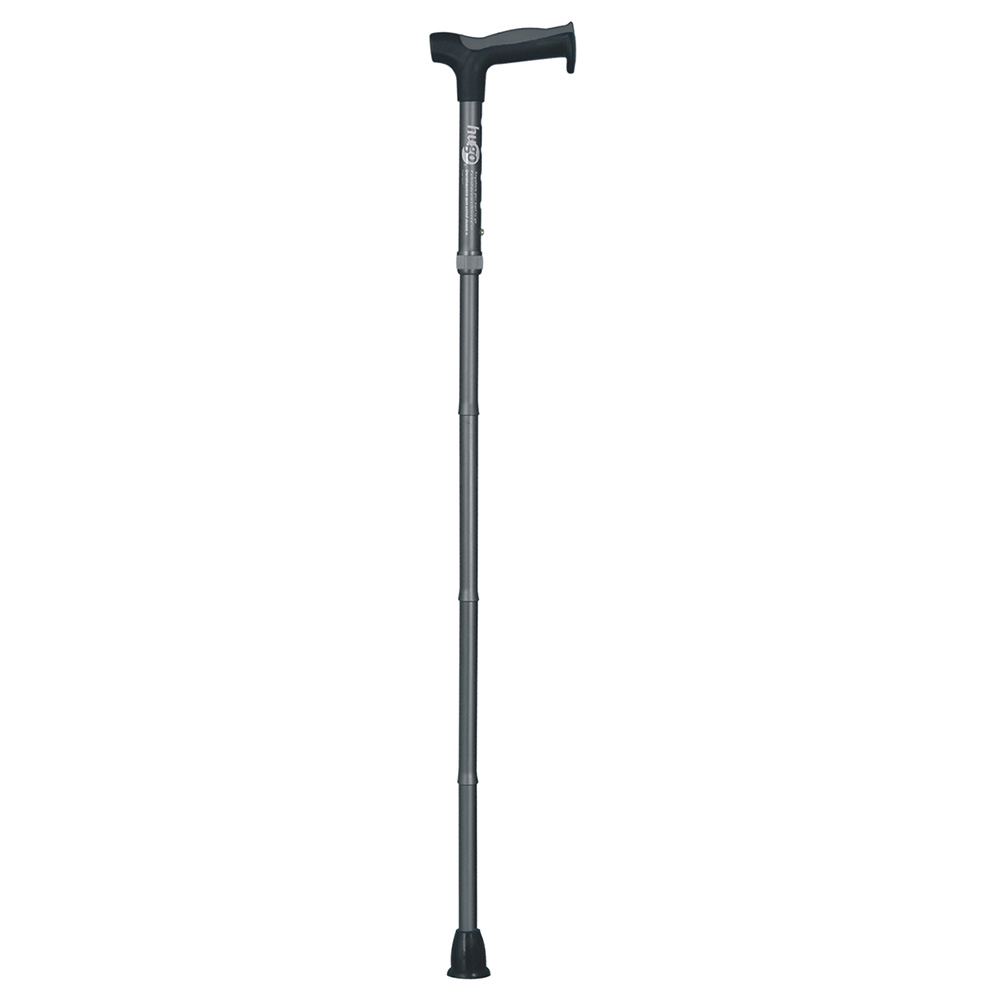 Adjustable Folding Cane with Reflective Strap (Smoke)