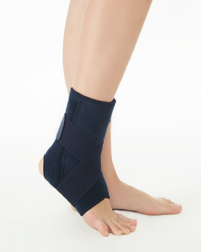 [DR-A011-S] Compression Ankle Sleeve Wrap With Spring For Ankle Support & Foot Pain Breathable Ankle Brace (Small)