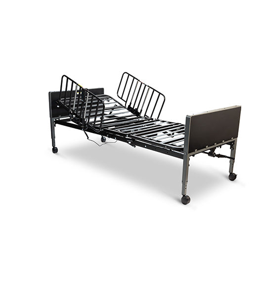 Medacure Full Electric Hospital Bed PKG W/Half Rails & Therapeutic Mattress