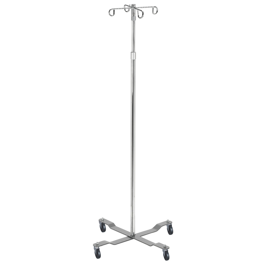 Economy Removable Top I. V. Pole (Silver Vein, 2 Hook Top)