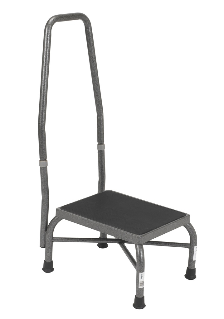 Heavy Duty Bariatric Footstool with Non Skid Rubber Platform (With Handrail)
