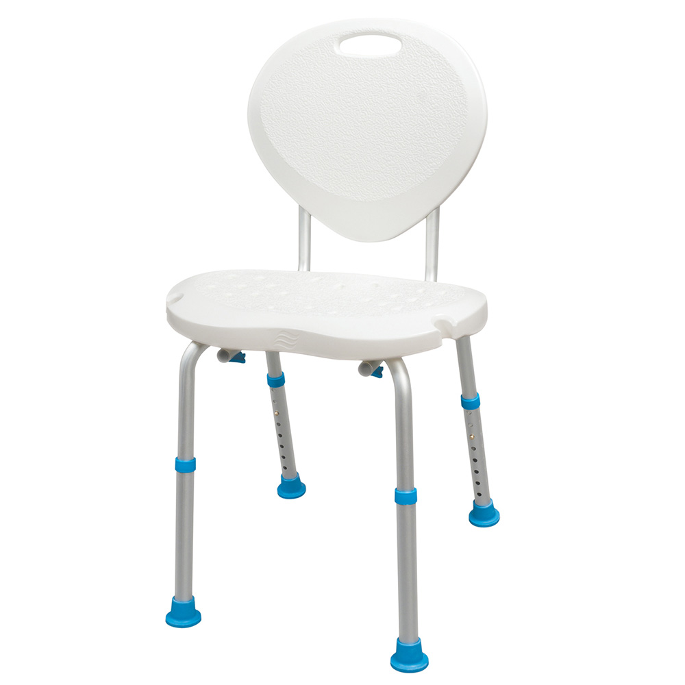 Adjustable Bath and Shower Chair with Non-Slip Comfort Seat and Backrest