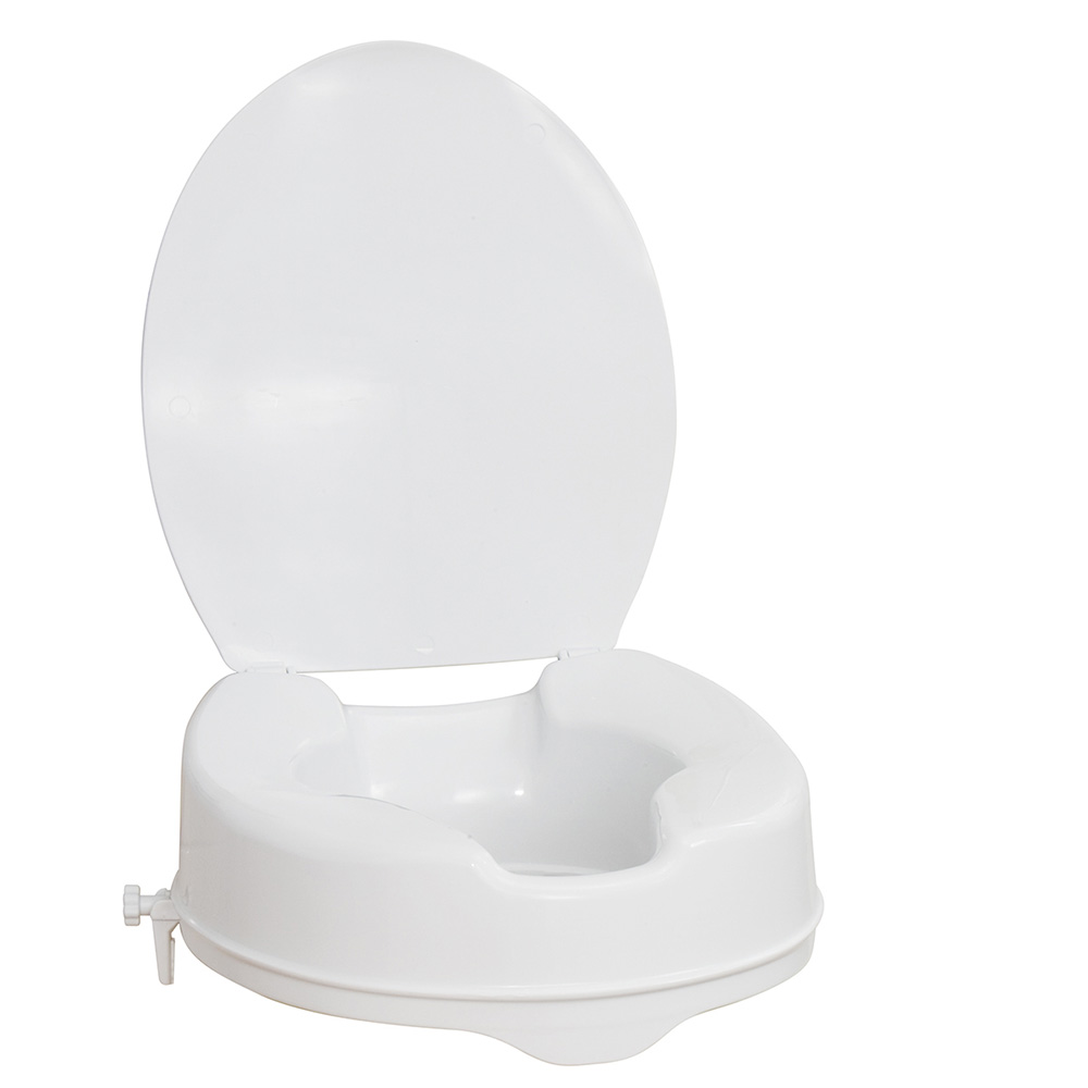 Raised Toilet Seat with Lid (2")