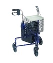 3 Wheel Rollator Rolling Walker with Basket Tray and Pouch