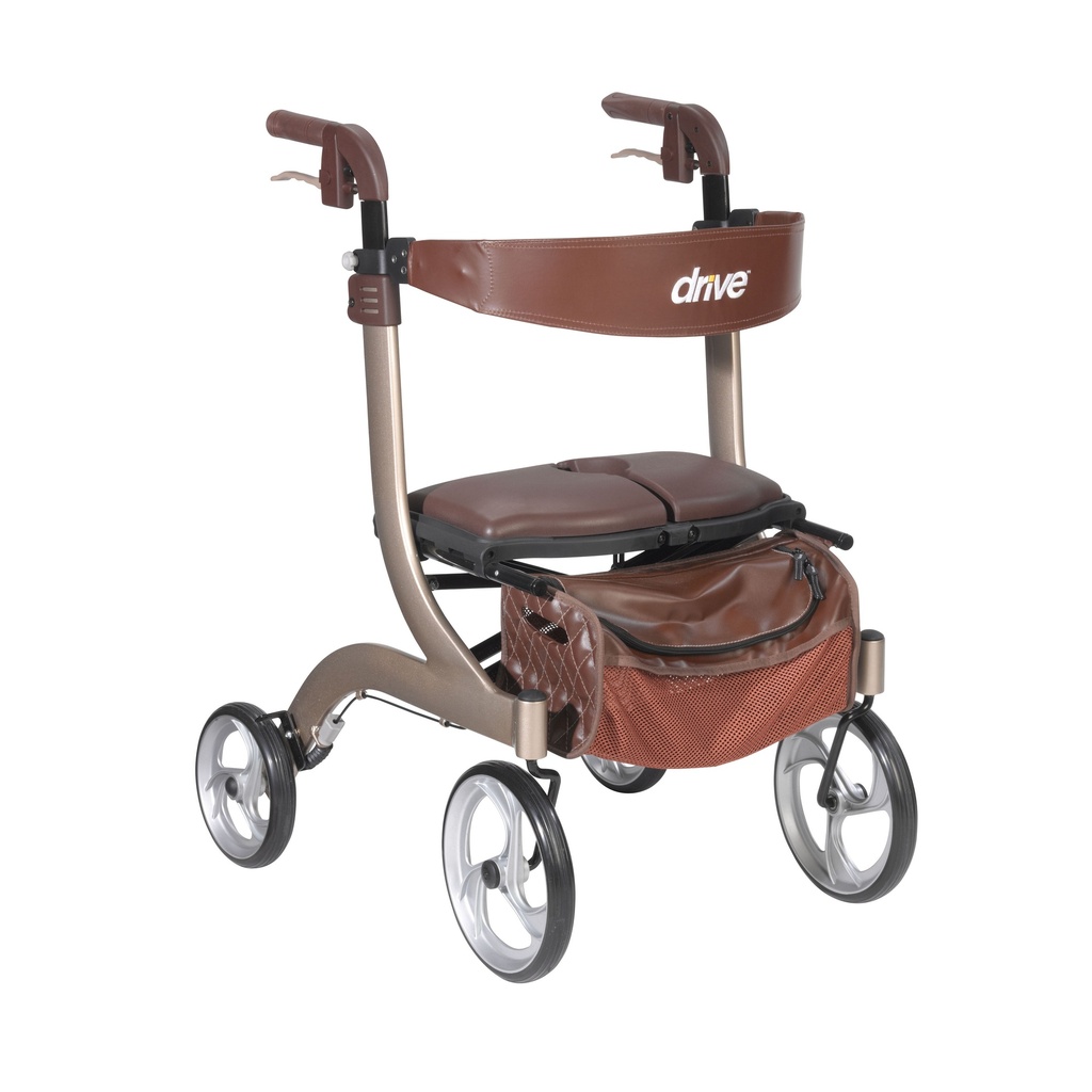 Nitro DLX Euro Style Rollator Rolling Walker (Sleek Blue)