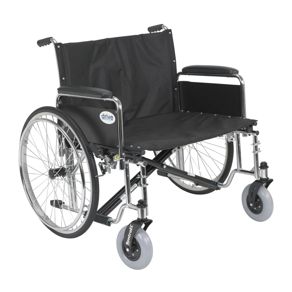 Sentra EC Heavy Duty Extra Wide Wheelchair (Detachable Desk Arms, 28" Seat)